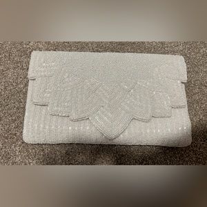 White Pearl Scalloped Purse